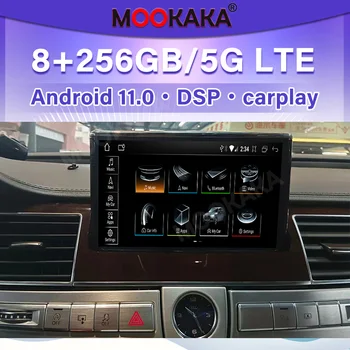 8+256GB Qualcomm auto-Rádio Receptor Estéreo Android 11 Para Audi A8 2011-2017 sem Fio Carplay de Navegação GPS Automotivo Chefe da Unidade de