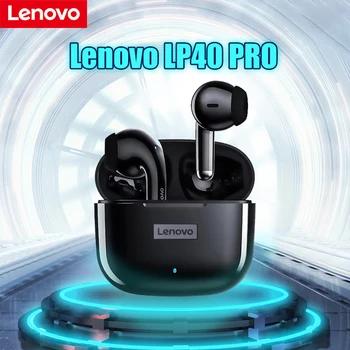 A Lenovo LP40 Pro Fone de ouvido Bluetooth sem Fio 5.1 Fones de ouvido Impermeável Fones de Esportes Fones de ouvido Com Microfone Música TWS Fone de ouvido
