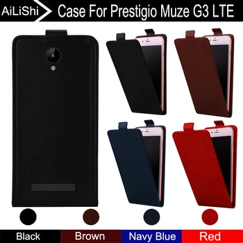 AiLiShi Para o Prestigio Muze G3 LTE Caso, para Cima E para Baixo Vertical Telefone capa de Couro Flip Acessórios do Telefone 4 Cores + Acompanhamento