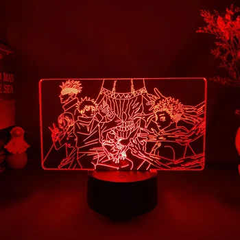 Anime Jujutsu Kaisen Estatuetas da Noite do DIODO emissor de Luz Mangá Secretária Arte Lâmpada Otaku Quarto Bonito Decoração do Quarto de Presente para Manhwa Fãs
