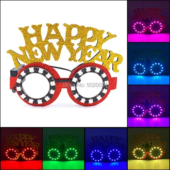 Ano novo de Natal de LED Óculos Brilhante Festa Óculos de Natal Óculos para Adulto, Criança, Festa de Natal Decorações
