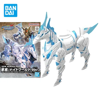 Bandai Original de Gundam SDW 23 BB Guerreiro SD Heróis do Mundo Exército Branco Cavalo Cavaleiro de Ação Mundial Figura Coleção de Brinquedos de Modelo Dom