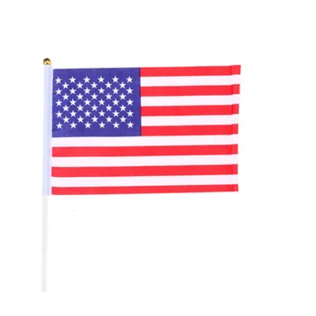 Bandeira americana Lado de Bandeiras NOS EUA a Bandeira Nacional Desfile de Comemoração da Decoração Bandeira Tremulando