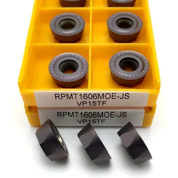 Carboneto de inserir RPMT1606MOE JS VP15TF metal ferramenta de tornear para uma máquina-ferramenta CNC fresa RPMT1606 de ferramentas de torno fresa RPMT