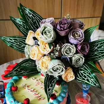 Casamento, Buquê De Rosas, Flores Artificiais Grande Buquê De Flores Para Decorar A Festa De Aniversário