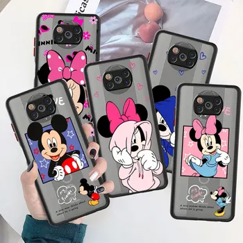 Caso Xiaomi Mi Poco X3 NFC M3 11 10 12 9T 11T 10T Nota 10 Pro Lite Matte Rígido de Telefone Cobre Bonito dos desenhos animados do Rato Mickey