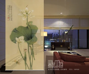 Chinês tela macia partição vestíbulo pendurar cortina do obturador obturador Criativo tela para o quarto de partição parede Solitário Guhe