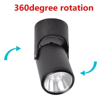 COB 10W 20W Surface Mounted do DIODO emissor de luz Downlight LED de Iluminação Quente/Natural/Branco Frio iluminação Interior Com Rotação de 360 Graus Recurso