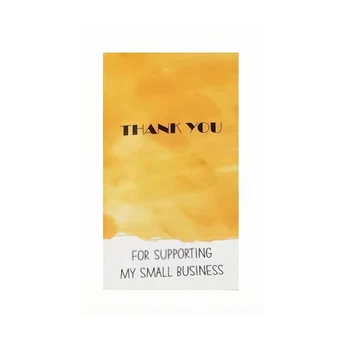 Colorido Obrigado Adesivo para Apoiar a Minha Small Business 25-100pcs Retângulo Impermeável Aquarela Embalagens de Presente de Vedação Tag