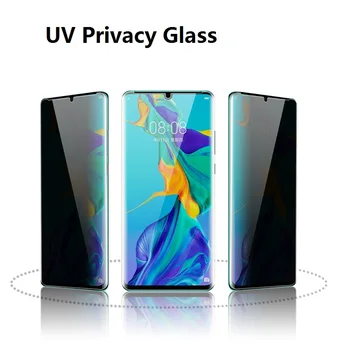 Completo Cola Líquida de Vidro Temperado Para Samsung Galaxy S10E S9 S8Plus Note8 9 10pro de Privacidade UV Protetor de Tela Tampa Anti S py Filme