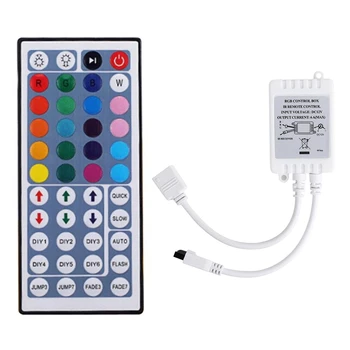 Controlador LED+44 Teclas do Controle Remoto RGB Controle de Caixa de IR Faixa de Luz Controlador de DC12V Para 5050 2835 Faixa de Luz do RGB