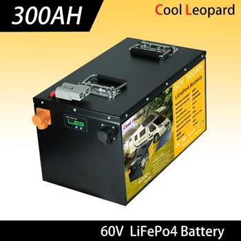 CooI Leopard Bateria LiFePO4 60V 300Ah Solar Construído no BMS Super Grande Capacidade de Bateria Solar Para RV, Passeios de Carro, Etc...