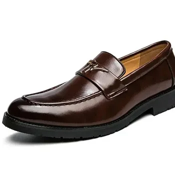 DAFENP Cor Sólida Homens Formal de Sapatos Terno de Negócio Casuais Sapatos de Sapatos de Casamento plus size