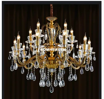 Decorativos modernos lustre de Cristal Para a Sala de Lustre em Bronze Cobre Lustres Modernos de Iluminação de Cozinha Hanging Lamp
