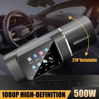 Dual 1080P Traço Cam Frente e no Interior HDR Night Vision Carro Câmera Gravador de Condução 310° de Ângulo Amplo de Gravação de Loop Monitor de Estacionamento