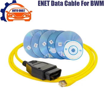 ENET Cabo de Dados Para a BWM ENET ICOM OBD Interface de Diagnóstico do Carro Cabo de Ethernet A ESYS Dados OBDII Código Oculto Ferramenta de Dados