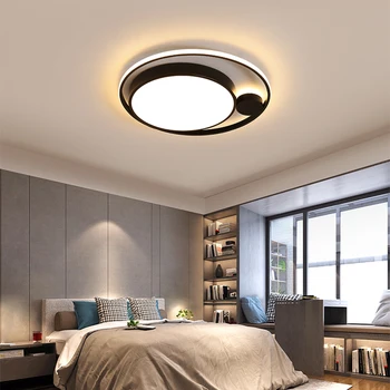 Estilo europeu quarto LED lâmpada de teto redonda sala de estar lâmpada de iluminação da cozinha corredor preto lâmpadas de vendas diretas da fábrica