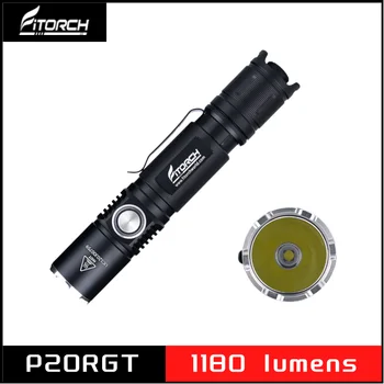 Fitorch P20RGT Lanterna LED 1180 Lumens USB Recarregável do CREE XP-L com PowerBank Super Campact Tocha Incluído 18650 Bateria