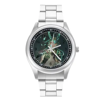 Genshin Impacto Xiao Relógio De Quartzo Chifres Exterior Exclusivo Relógio De Pulso De Aço De Fotos Do Novo Relógio De Pulso De Senhora