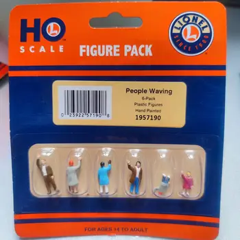 HO ESCALA FIGURA PACK Pessoas Acenando 6-Pack Figuras de Plástico, Pintados à Mão, 1：87 cena layout Mini figuras