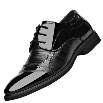 Homens de Negócios Formal Sapatos Britânico Confortável e Casual Sapatos Confortáveis, resistentes ao Desgaste calçado de Couro