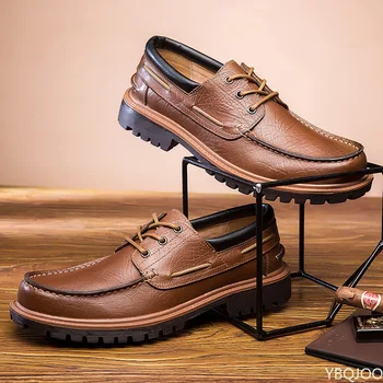 Homens Sapatos Casuais Clássico de Corte Baixo em Relevo Couro Genuíno Sapatos Confortáveis de Negócios, Sapatos Homem, Sapatos Plus Size 38-48