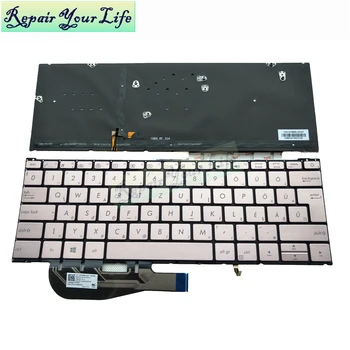 Hungria portátil teclado retroiluminado para Asus ZenBook 3 UX390UA UX390 UAK HU QWERTZ luz de fundo teclados de pc prata ASM16B9 D6062HU00