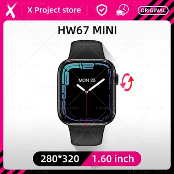 HW67 MINI Smart Watch Para Homens, Mulheres, Crianças Bluetooth Dial Chamada de frequência Cardíaca sem Fio de Carregamento do Smartwatch Série 7 Pk IWO 14 15 pro