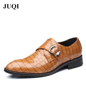 JUQI Nova Moda Outono Oxford Homens de Negócios Sapatos de Couro PU Macio de Alta Qualidade Casual Respirável Sapatos dos Homens Sapatos Flats