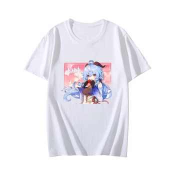 Kaedehara Kazuha QIQI T-Shirts Anime Genshin Homens Mulheres Puro Algodão Oversized T-Shirt de Streetwear Legal Meninas de Harajuku Unisex Tops