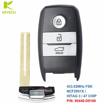 KEYECU de Substituição Novo Smart Remoto chaveiro 3 Botão do Transmissor 433MHz ID47 para Kia Sportage (01/12/2015 + ) P/N: 95440-D9100