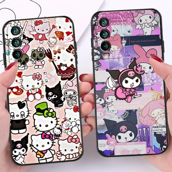 Kuromi Hello Kitty Casos de Telefone Para Xiaomi Redmi Nota 10 10 Pro 10S Redmi Nota 10 5G TPU Macio Funda Coque