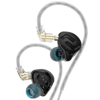 KZ ZNA Metal Fones de ouvido com Fio Tecnologia Híbrida 12MM Dual-Magnético Cavidade Dinâmica de Fones de ouvido Em Ouvido o Monitor de Jogo Aparelhagem hi-fi Fone de ouvido