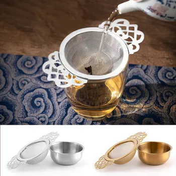 Lace Coador De Chá De Cozinha Ferramenta Laço De Malha Disco Coador De Chá Em Aço Inox 304 Chá Vazamento Simples Coador De Chá De Chá De 2022 Novo