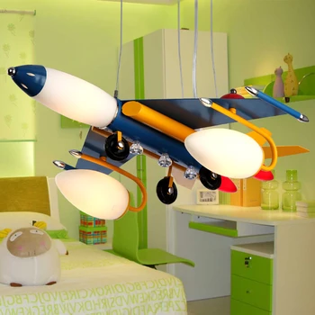 Led moderna Cartoon Aeronave Luz Pendente da Luminária Lamparas Childroom Lâmpada Luzes do Quarto hanglamp