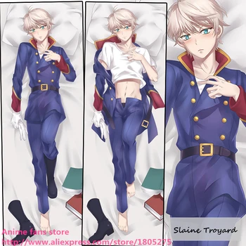 Legal o Anime Japonês Aldnoah Zero Slaine Troyard BL Masculino Fronha de Travesseiro Capa decorativa, Abraçando o Corpo da Cama