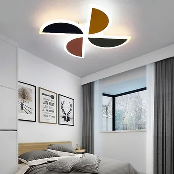 Lâmpada de teto LED criativo moinho de vento quarto lâmpada ultra-fino de macaron sala de estar, sala de crianças, lâmpada moderna, minimalista lâmpadas