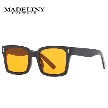 MADELINY Pequena Praça Óculos de sol feminino masculino da Moda Vintage Design da Marca de Óculos Feminino de Óculos UV400 2021 MA069