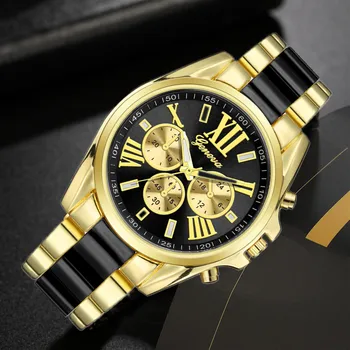 Marca De Luxo Homens Grandes Com Ligação De Aço Inoxidável Do Relógio De Quartzo 2021 Nova Moda Casual De Negócios Relógio De Pulso Masculino Relógio Militar Relógio