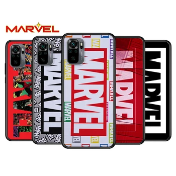 Marvel logotipo legal para a Xiaomi Redmi Nota 10 10 9 9T 9S 9Pro Max 8T 8Pro 8 7 6 5 Pro 5A 4X 4 Preto Macio Caso de Telefone