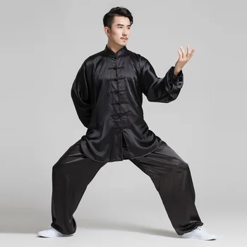 Mew Unisex Roupa Tradicional Chinesa 7 Cores De Manga Comprida TaiChi Kung Fu Wushu Uniforme Terno Uniformes Tai Chi Exercício