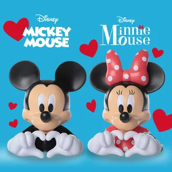 Mickey de Disney do Rato de Minnie do Mini Amor Busto Anime Figura Maré Jogar Periférico de Brinquedos Colecionáveis Ornamento dos Namorados Proposta do Presente