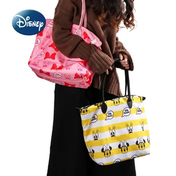 Mickey de Disney Original Bolsa Nova Luz de Moda do Minnie do Ombro da Mulher Saco Grande Capacidade de Moda de Luxo Travel Tote Bag