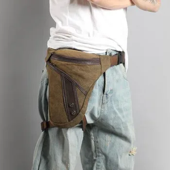 Moda de bolsa de Homens Homens troço Saco da Cintura Andar de Nylon/Lona Ombro Crossbody Masculino Hip Cinto de Bum Sacos de viagem Coxa Fanny Pack