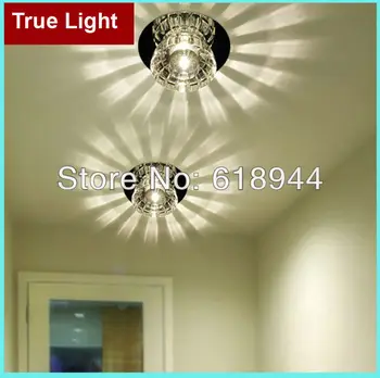 Moderna de Teto de Cristal Luz de Iluminação da Decoração da Lâmpada, casa de Banho Moderna Luminária LED de 3W à venda