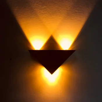 Moderno de Parede de Led Lâmpada de 3W 9W Triângulo Luzes de Parede Para Casa, Quarto de Escada Candeeiro de Entrada Multicolor Decoração de Iluminação Luminária Luminária