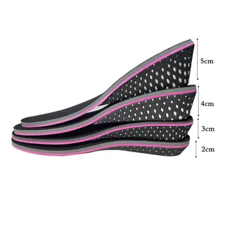 Mulheres de Espuma de Memória Invisível Altura Aumento de Palmilhas para Calçados femininos Interno Sola de Sapato Inserir Elevador Calcanhar, Aumentando o Conforto Palmilha
