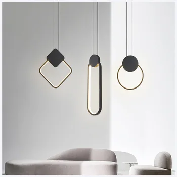 Nordic pós-moderno quarto de cabeceira sala de jantar led luminária redonda barra de contador de loja de roupas led criativo hanging lamp
