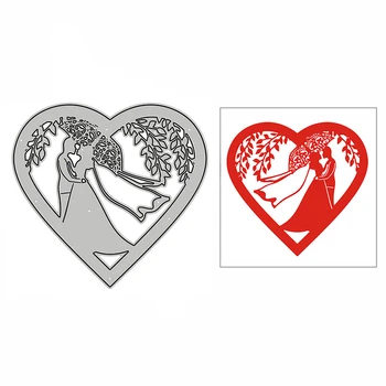Novo Casamento de Amor Frondosa Coração de Artesanato Molde 2020 Corte de Metal Morre para DIY Scrapbooking e Cartão de Fazer Decoração em Relevo Não Carimbos