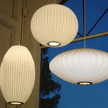 Novo japonês Pano Pingente Luzes Led luminária de Vida Corredor Restaurante, Quarto, Cozinha, Luminárias com Lâmpada de Suspensão da Luminária